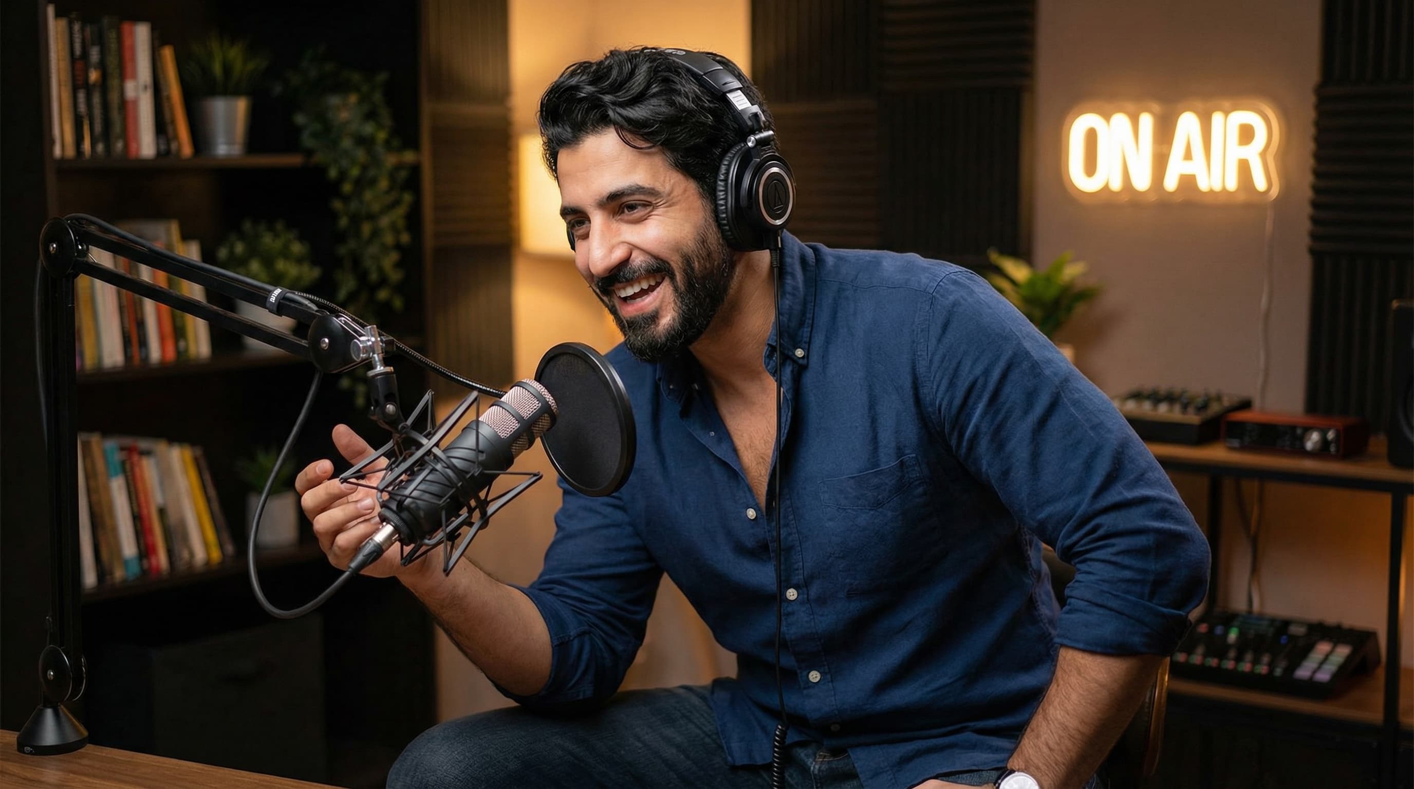 Podcast Host - Studio Recording Session