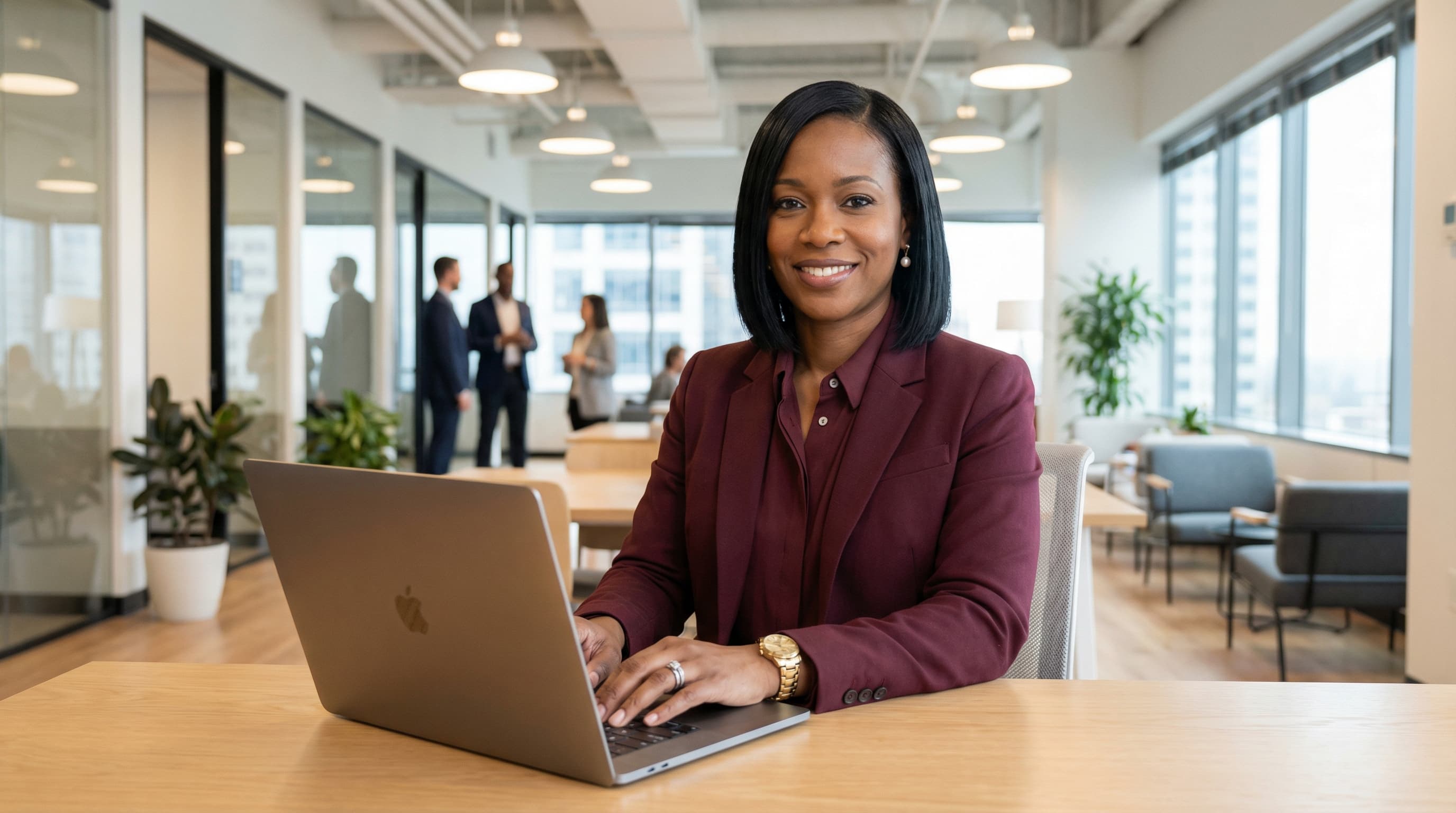 Business Professional in Modern Co-Working Space