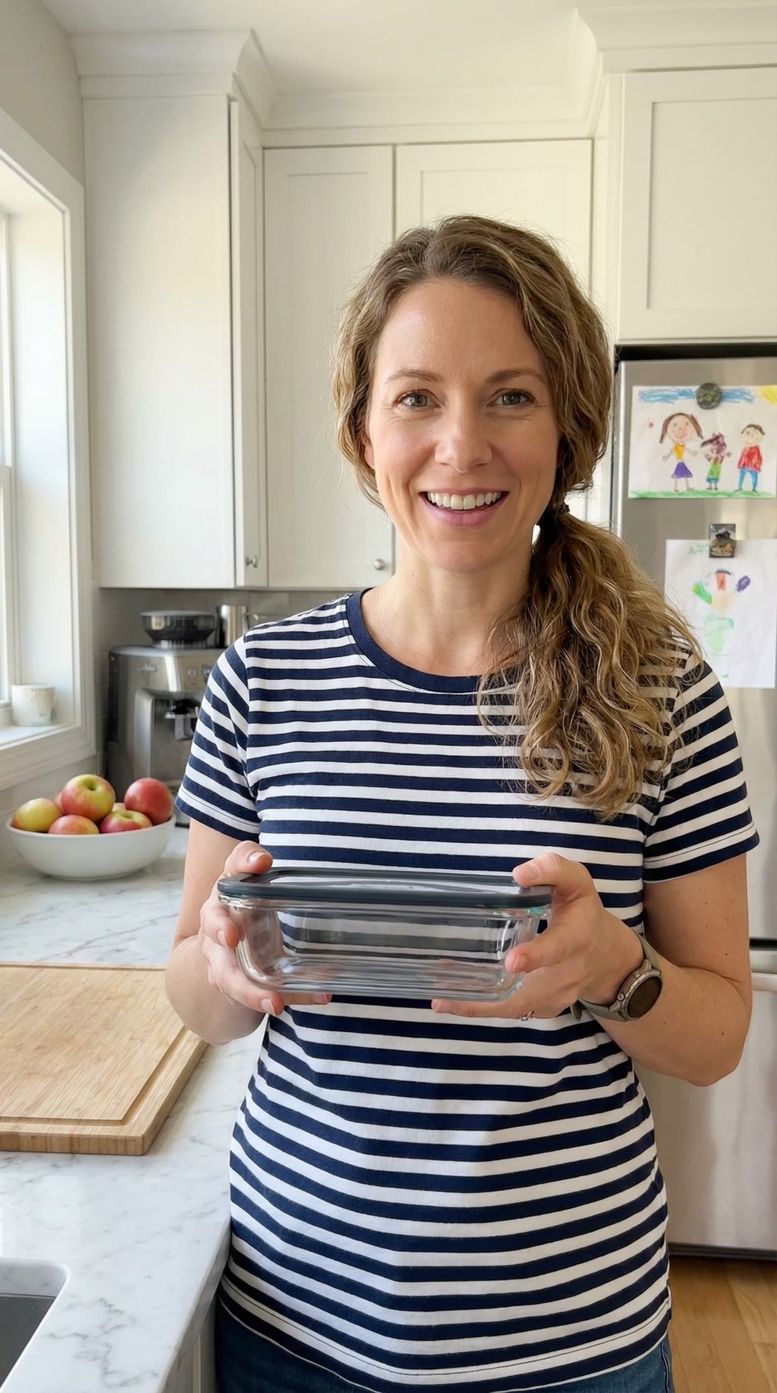 Caucasian Mom Creator in Bright Kitchen