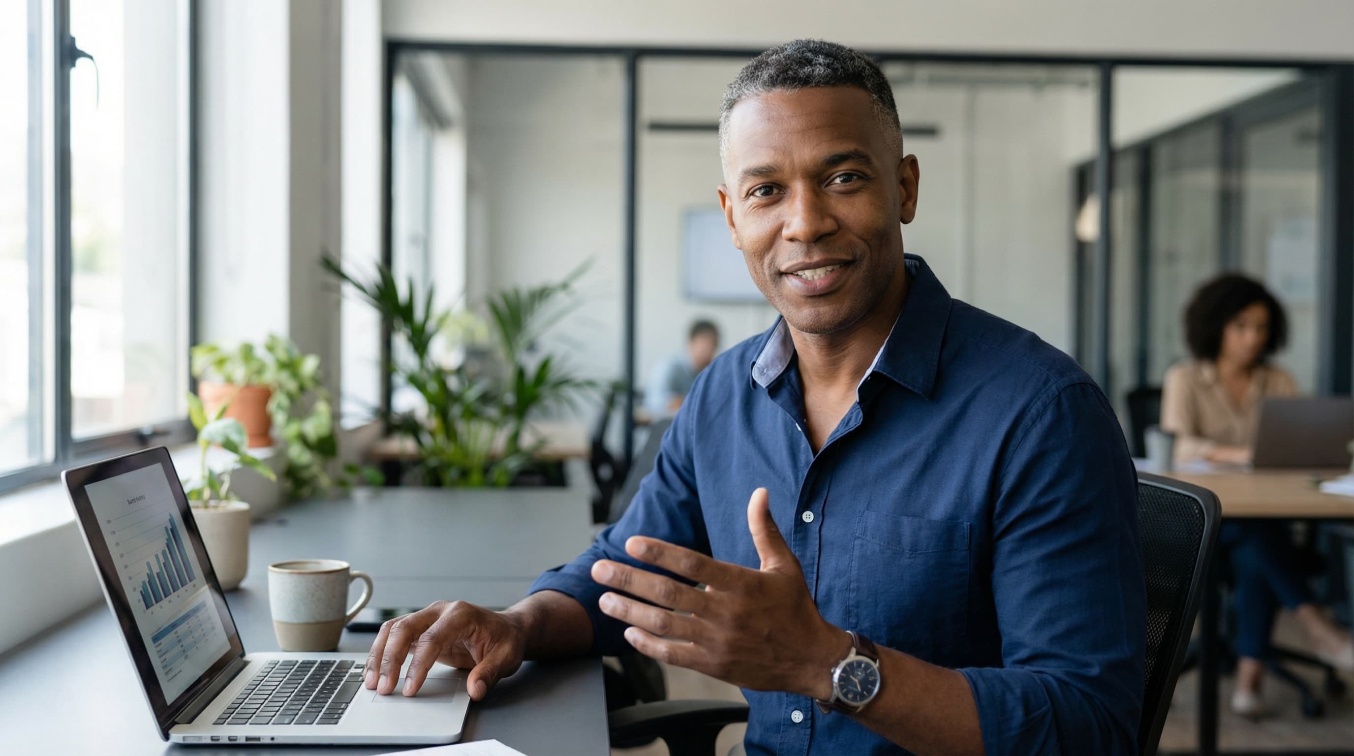 Business Professional in Modern Co-Working Space