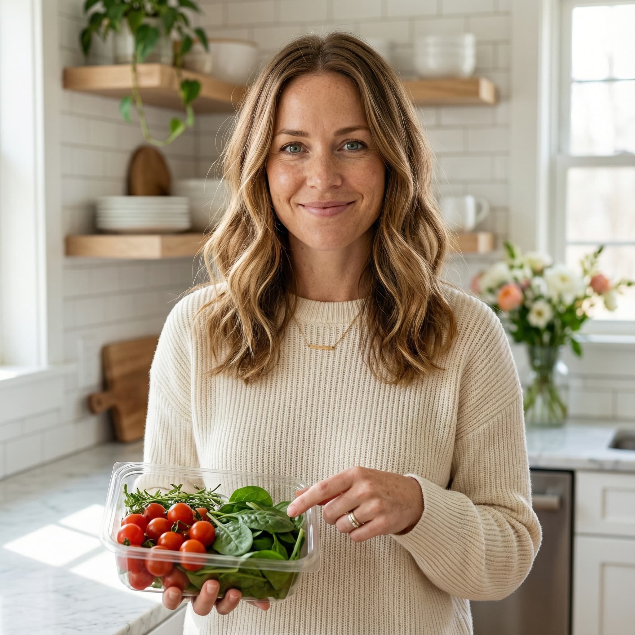 Lifestyle Mom Creator in Bright Kitchen