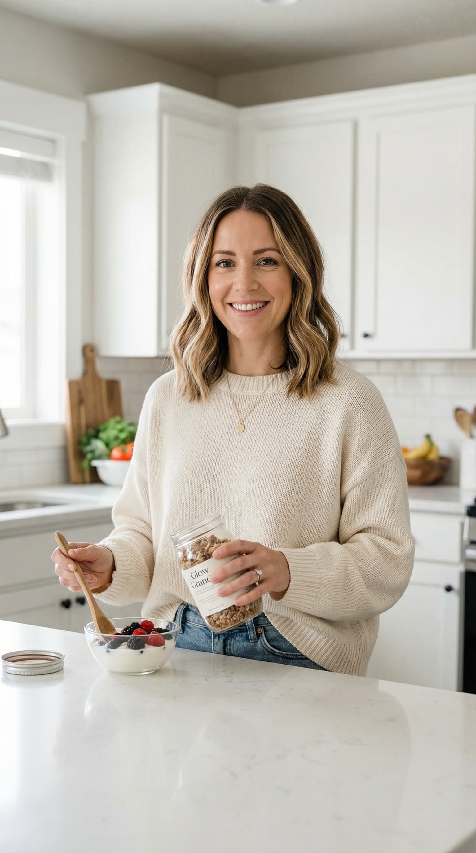 Mom Creator in Bright Modern Kitchen